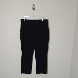 NWT Quince Black Ponte Stretch Straight Leg Pant Size XL Petite